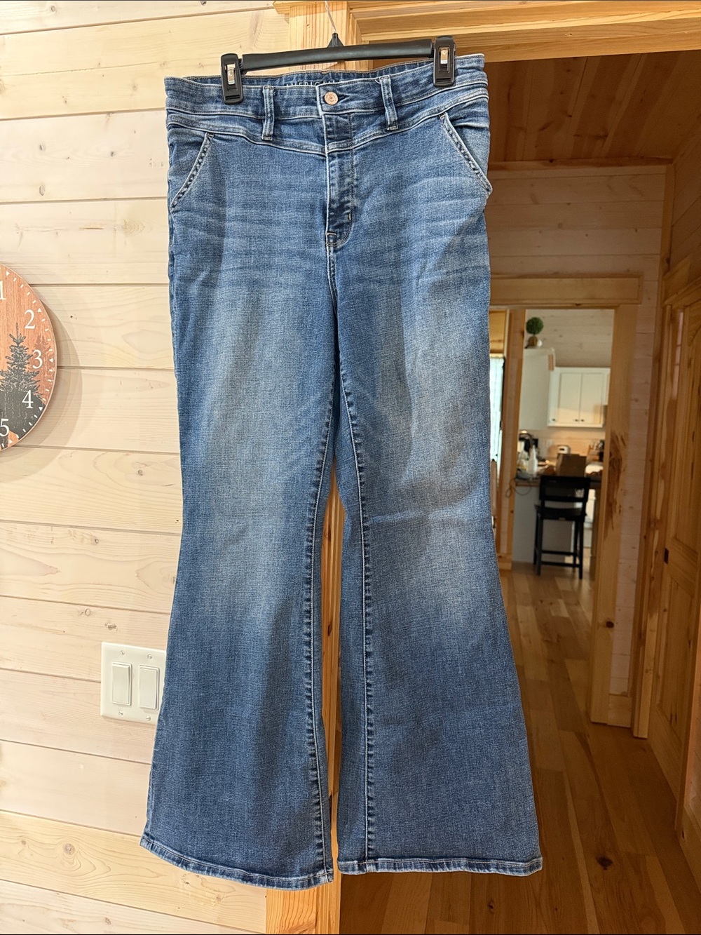 American Eagle Outfitters Women's Blue Flare Jeans